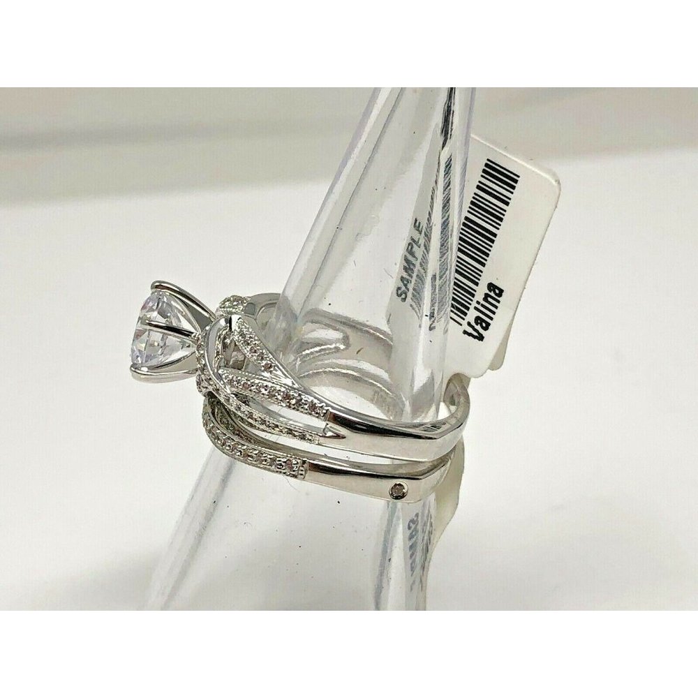 Valina Spiral Style Cubic Zirconia Engagement Ring - Picture 5 of 6